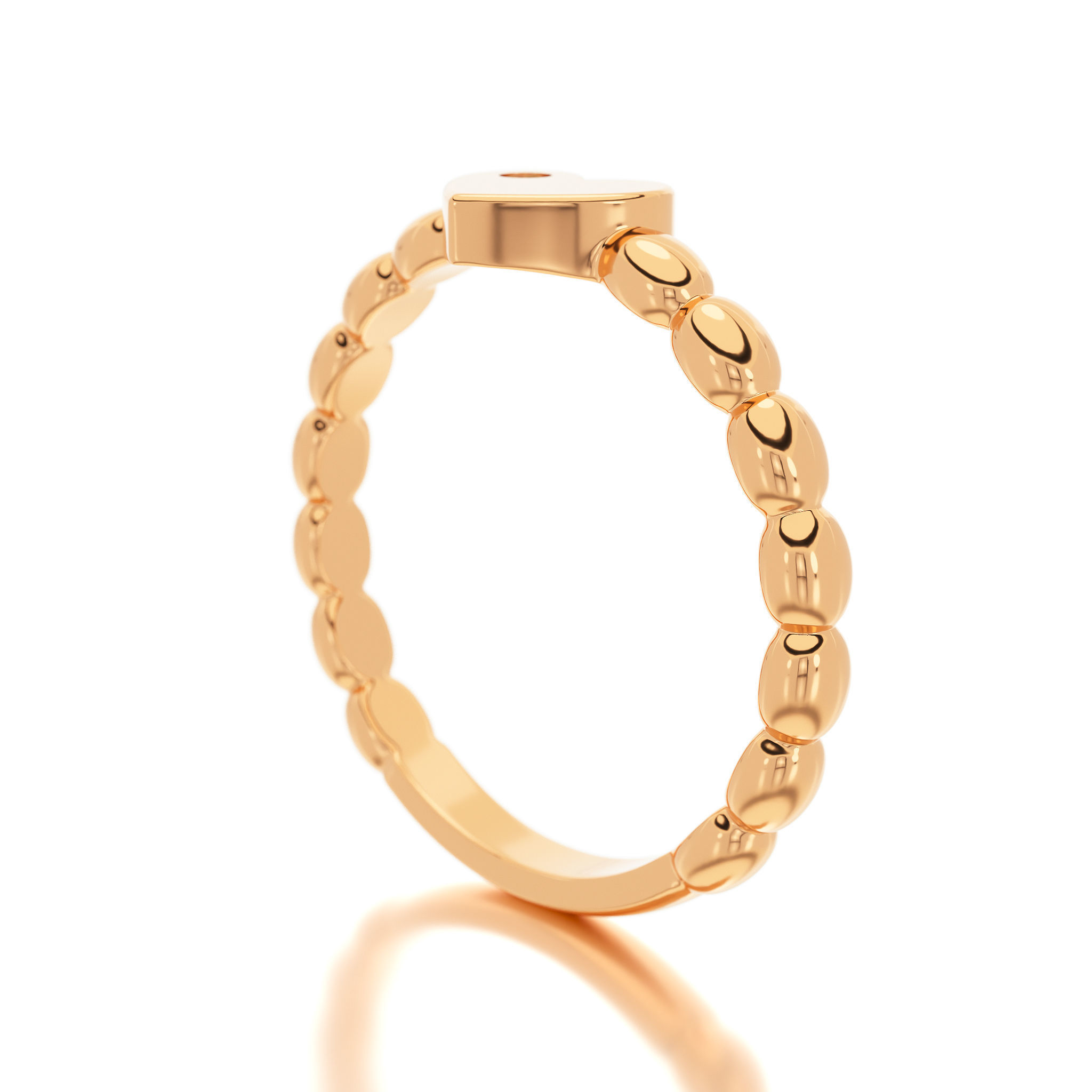 heart ring with diamond 3D print model_14