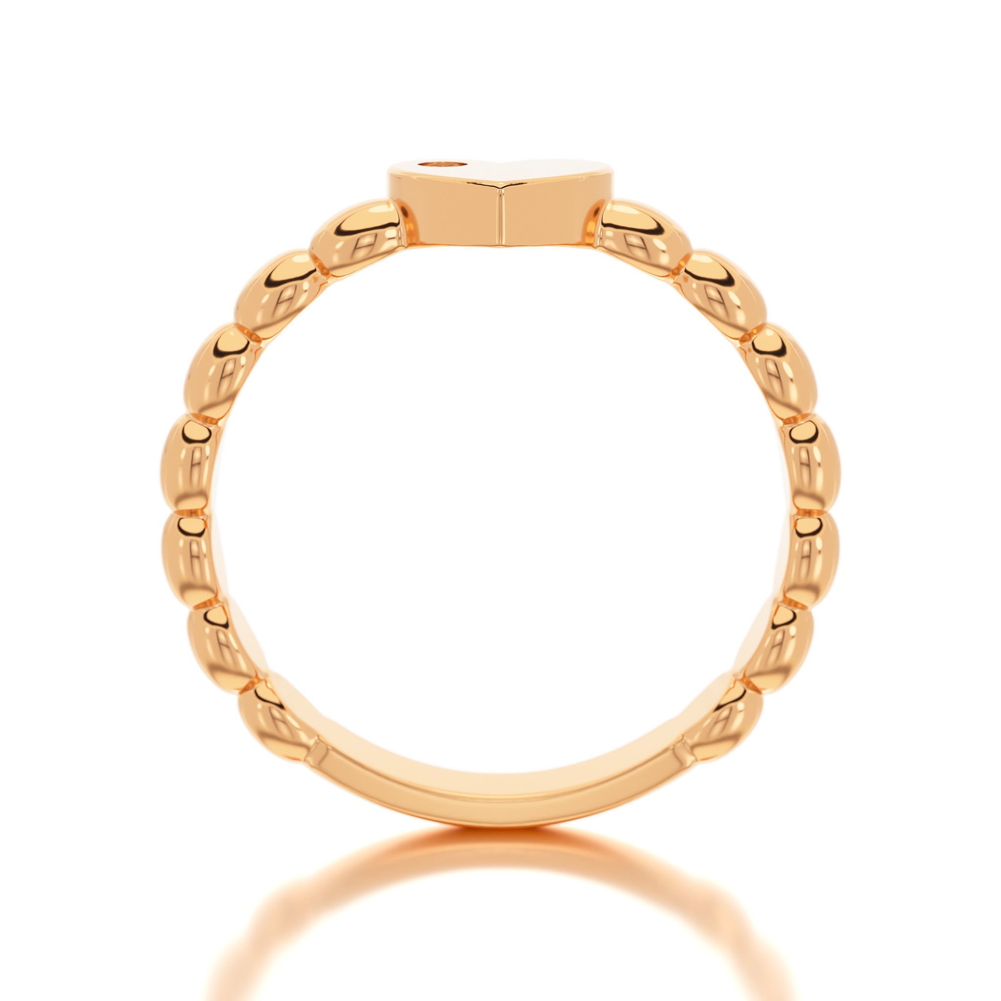 heart ring with diamond 3D print model_13