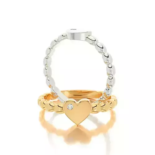 heart ring with diamond