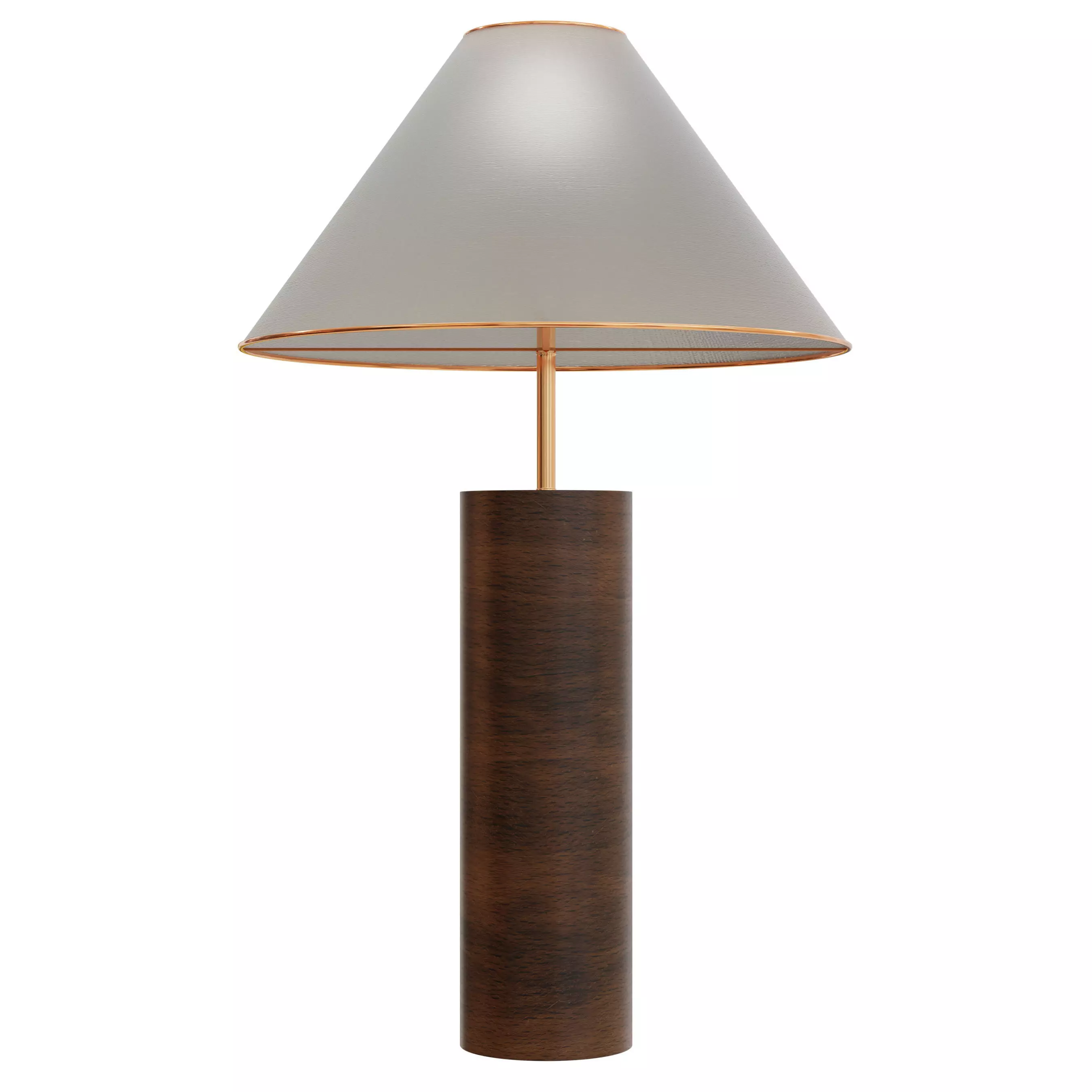 Wood Table Lamp 3D model_0