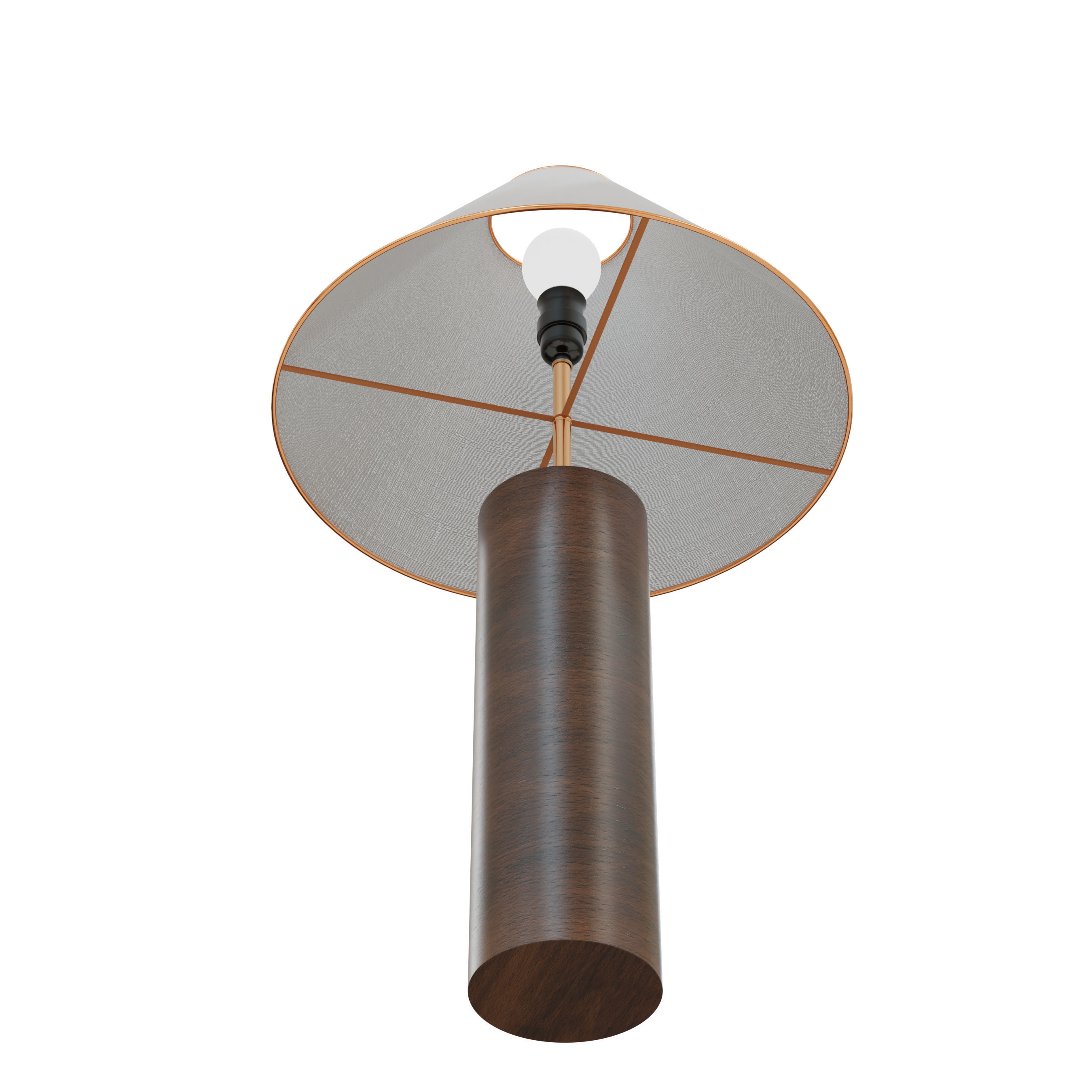 Wood Table Lamp 3D model_3