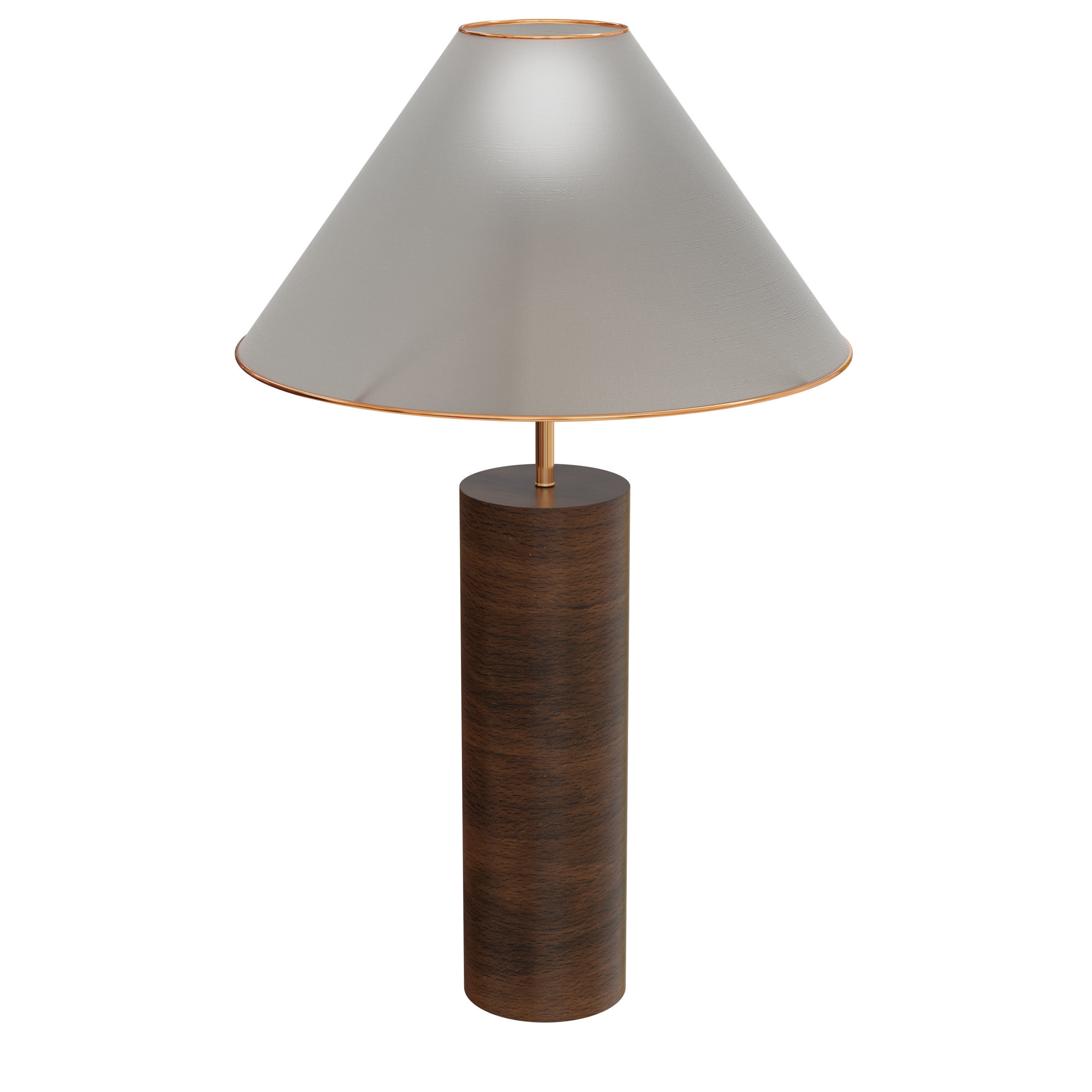 Wood Table Lamp 3D model_2