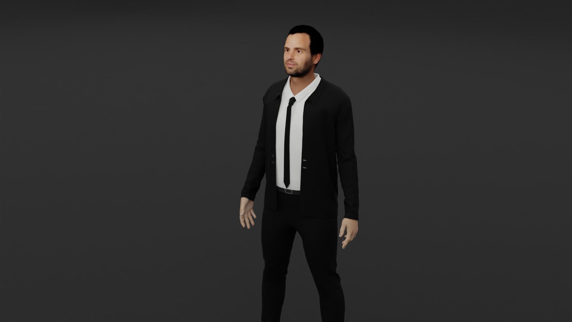 Mark Ruffalo Low-poly 3D model_4