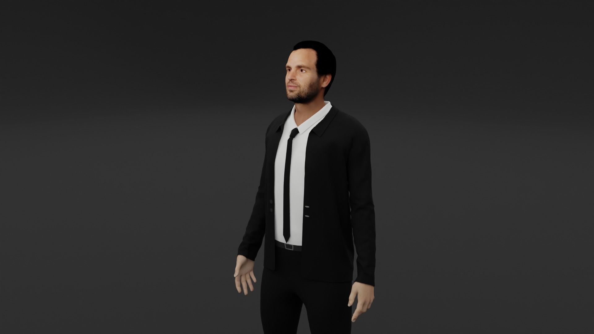 Mark Ruffalo Low-poly 3D model_6