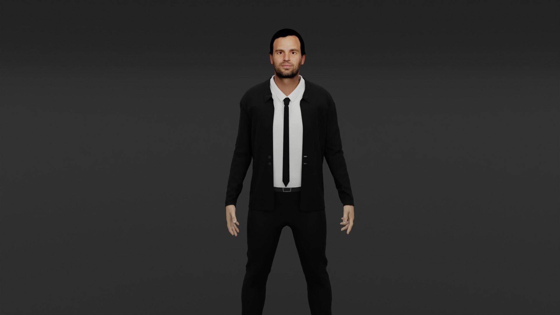 Mark Ruffalo Low-poly 3D model_1