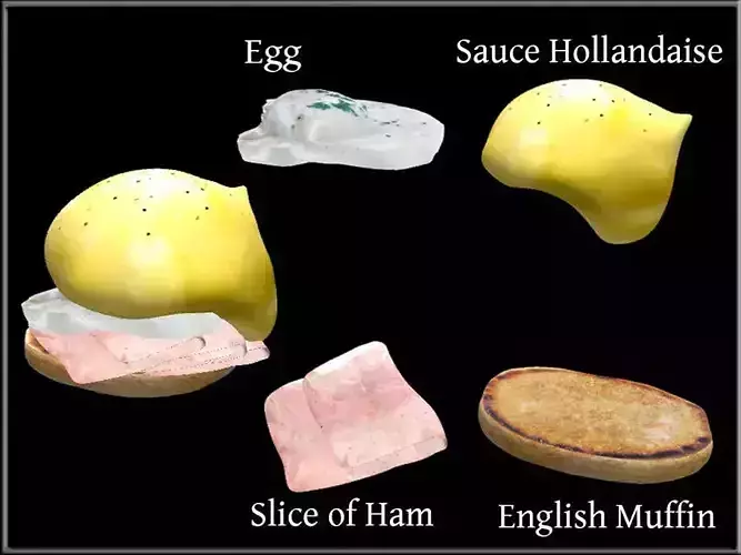 Benedictini egg Low-poly 3D model