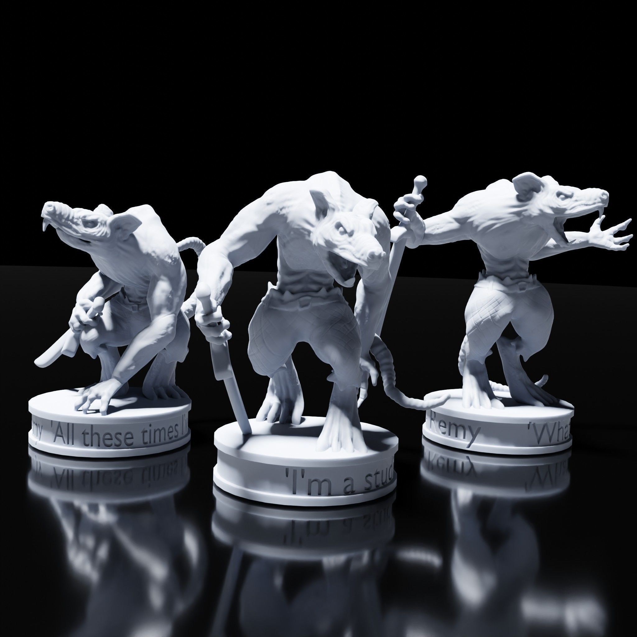 Werebeast Miniature Set 3D print model_2