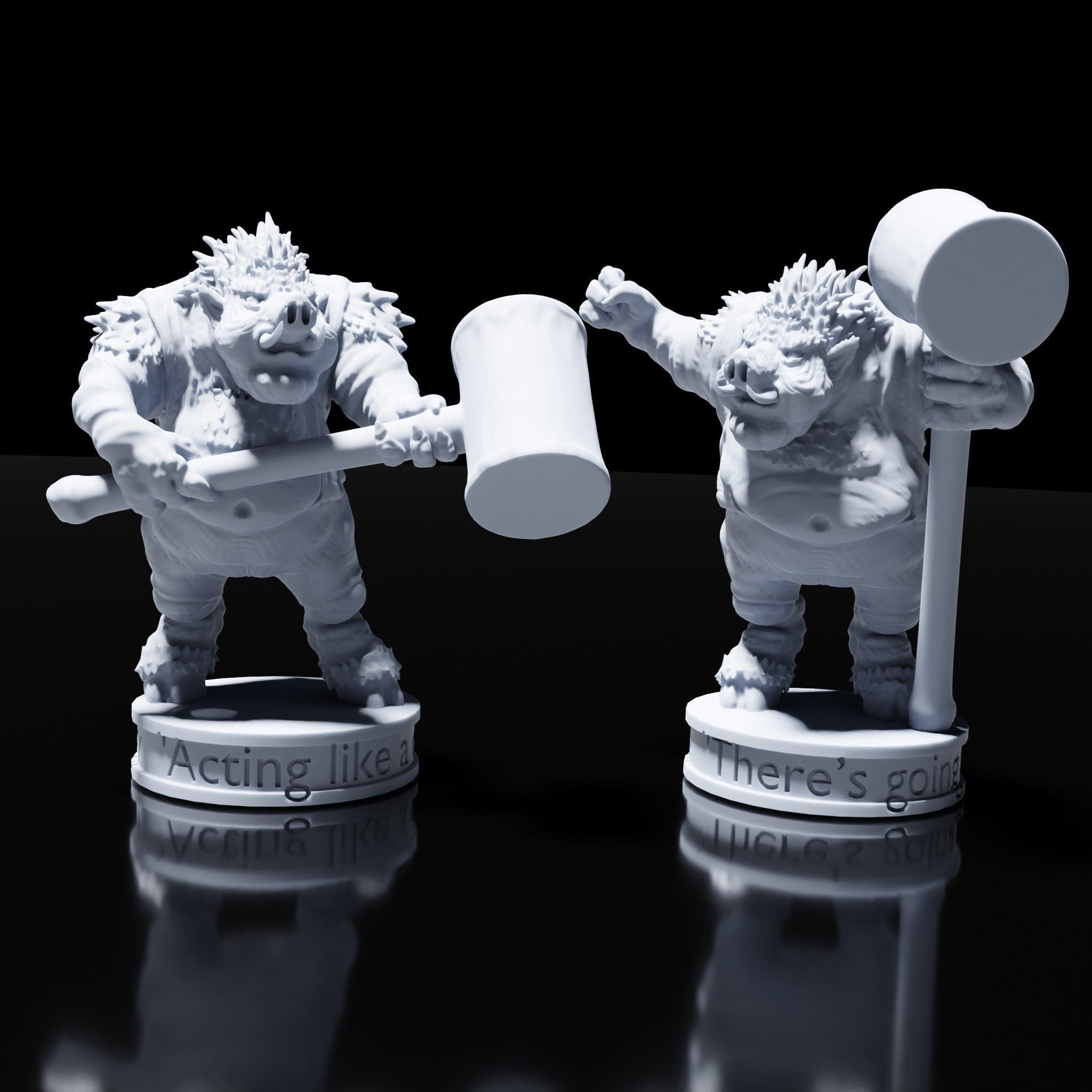Werebeast Miniature Set 3D print model_1