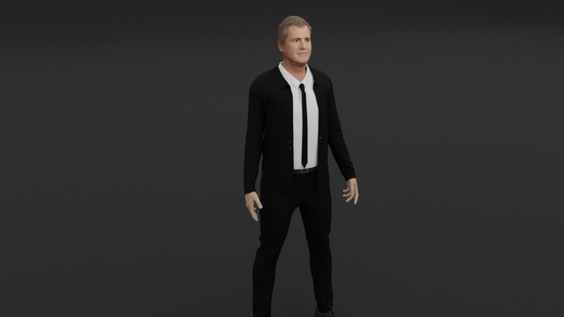 Mel Gibson Low-poly 3D model_2