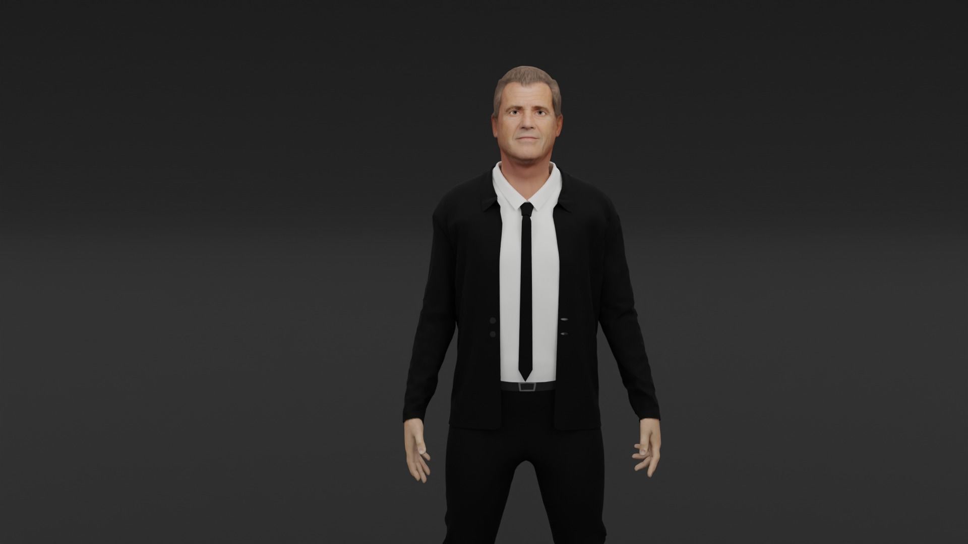 Mel Gibson Low-poly 3D model_5