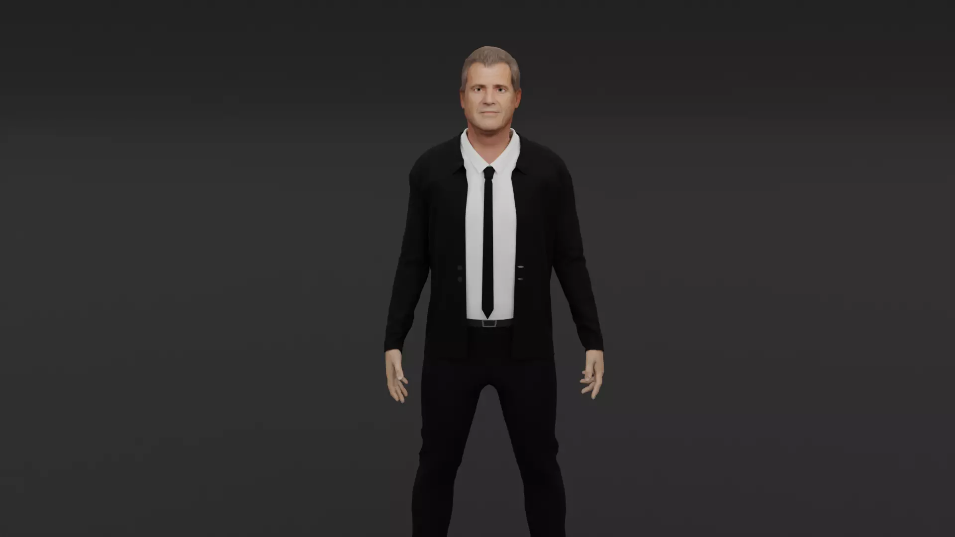 Mel Gibson Low-poly 3D model_0