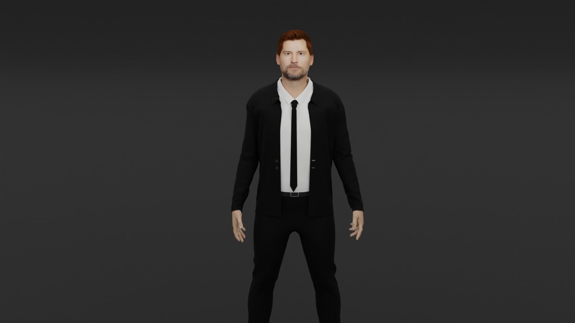 Nikolaj Coster-Waldau Low-poly 3D model_1