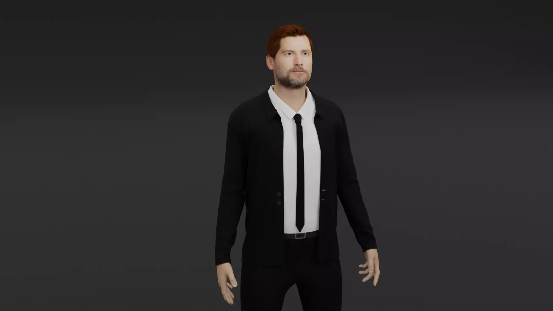 Nikolaj Coster-Waldau Low-poly 3D model_0