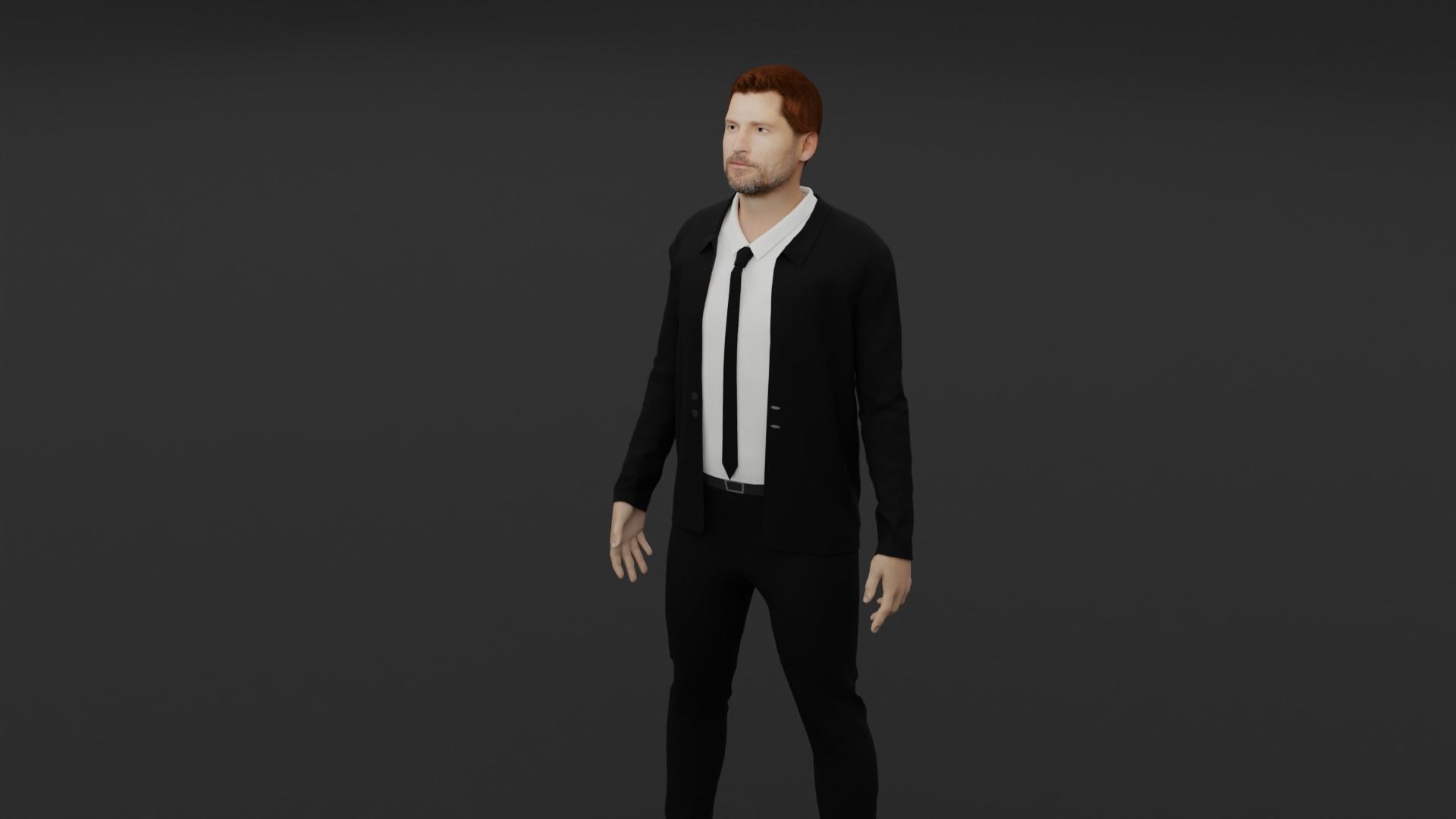 Nikolaj Coster-Waldau Low-poly 3D model_4