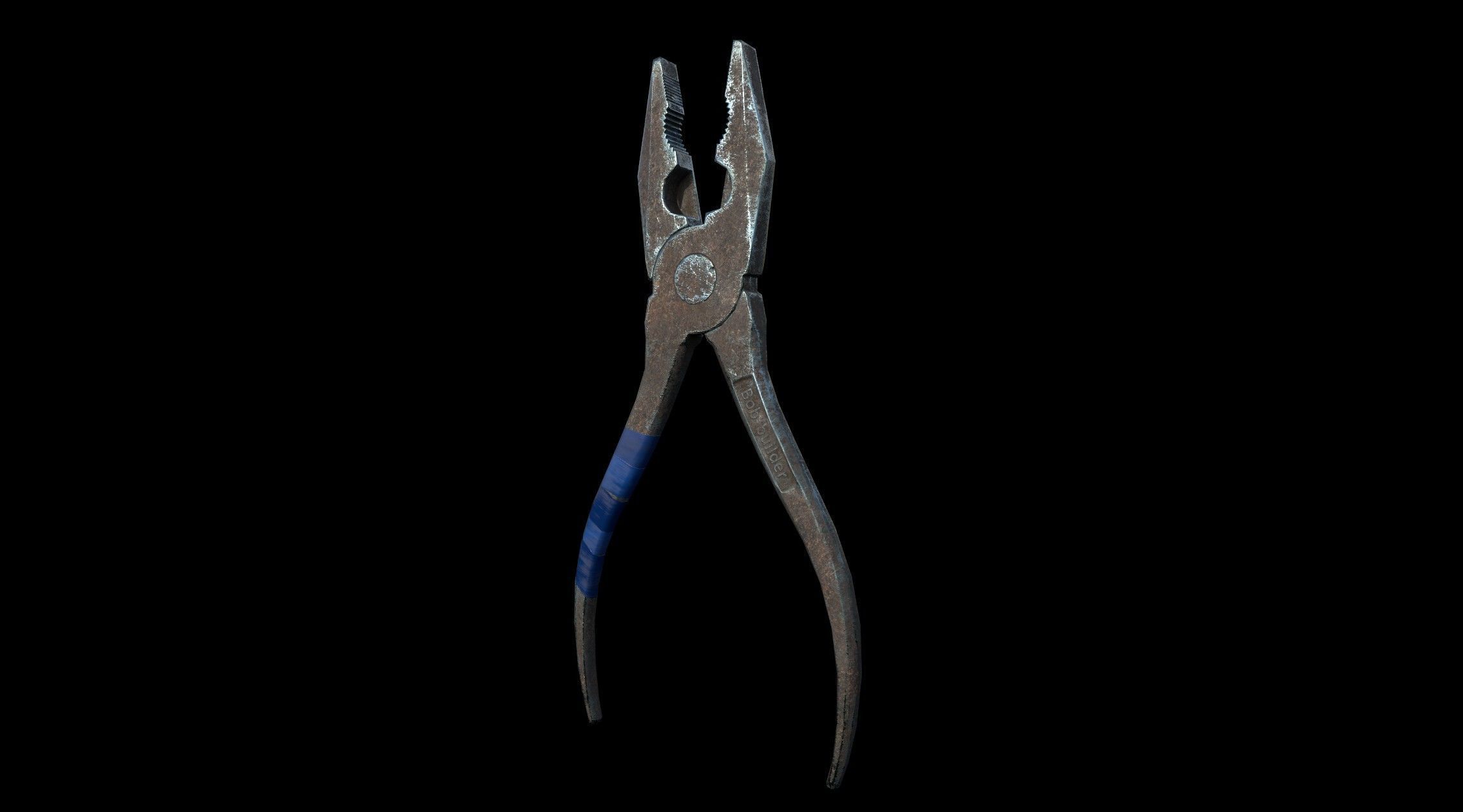 Pliers Low-poly 3D model_1