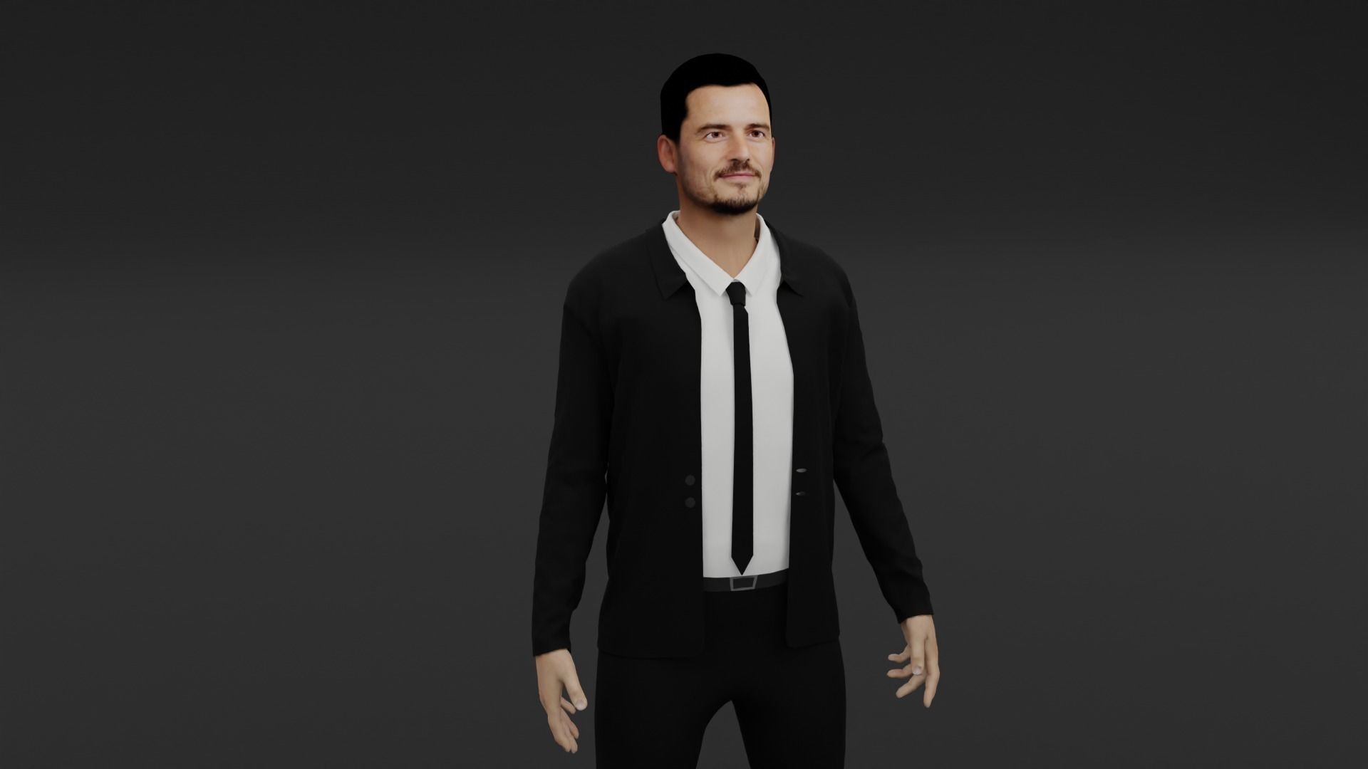 Orlando Bloom Low-poly 3D model_4