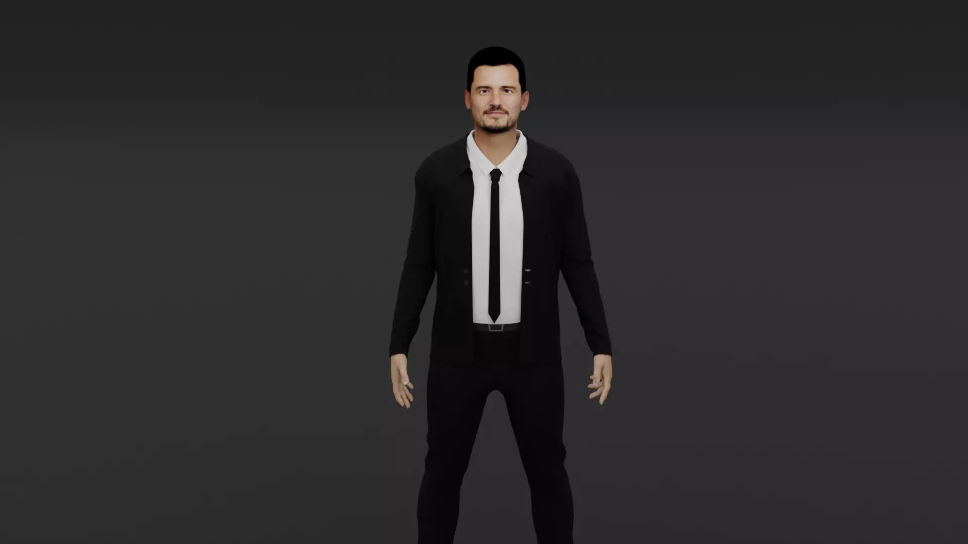 Orlando Bloom Low-poly 3D model_0