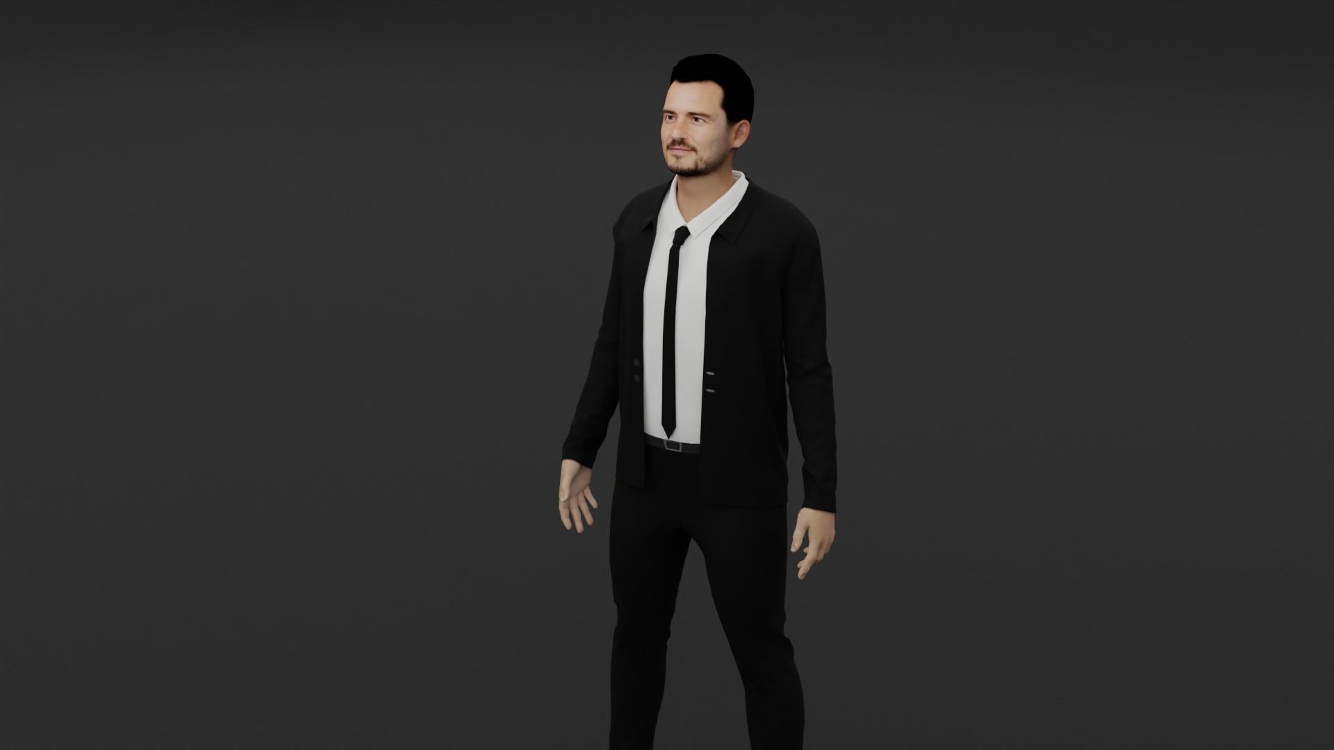 Orlando Bloom Low-poly 3D model_3