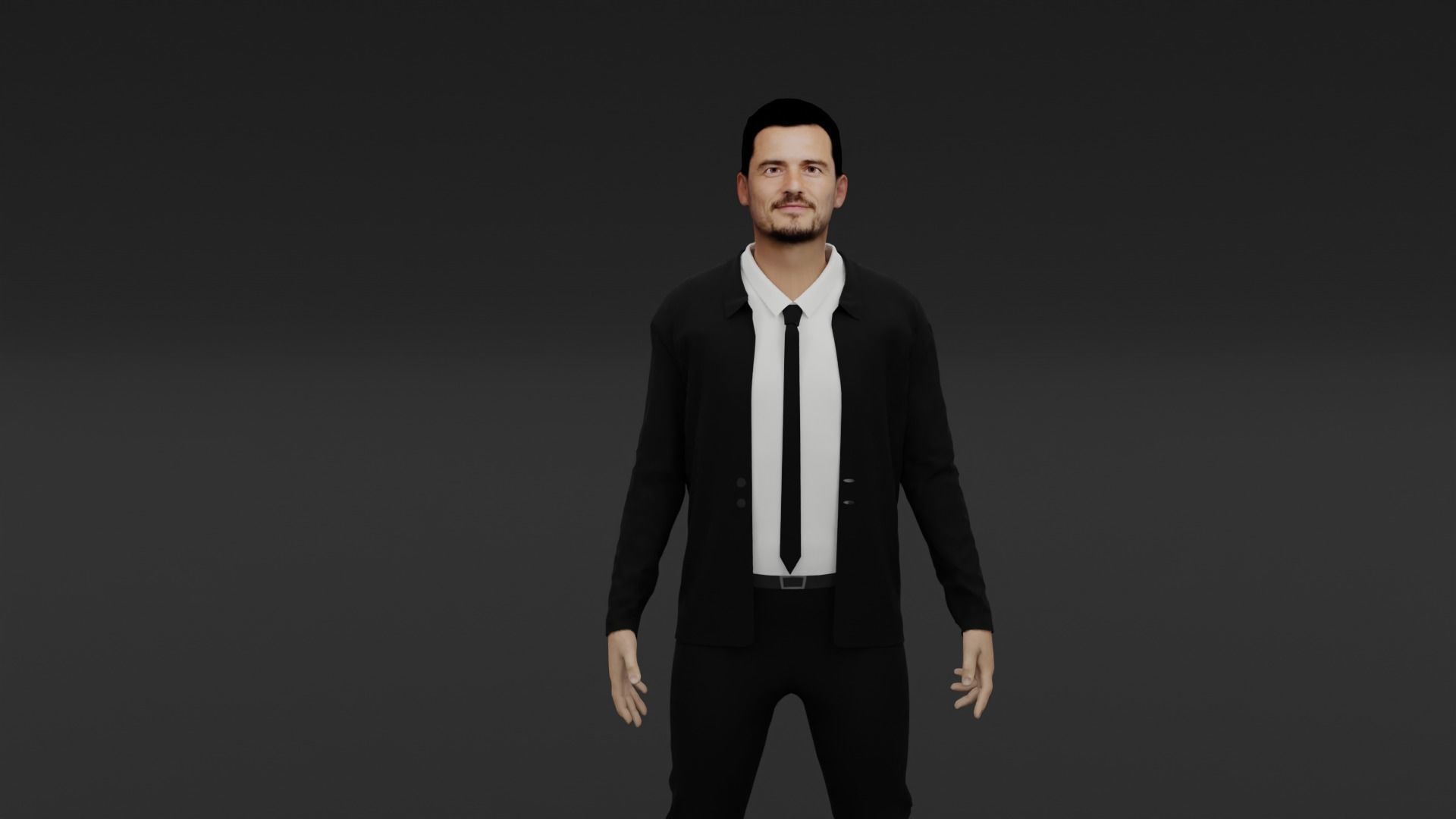 Orlando Bloom Low-poly 3D model_5