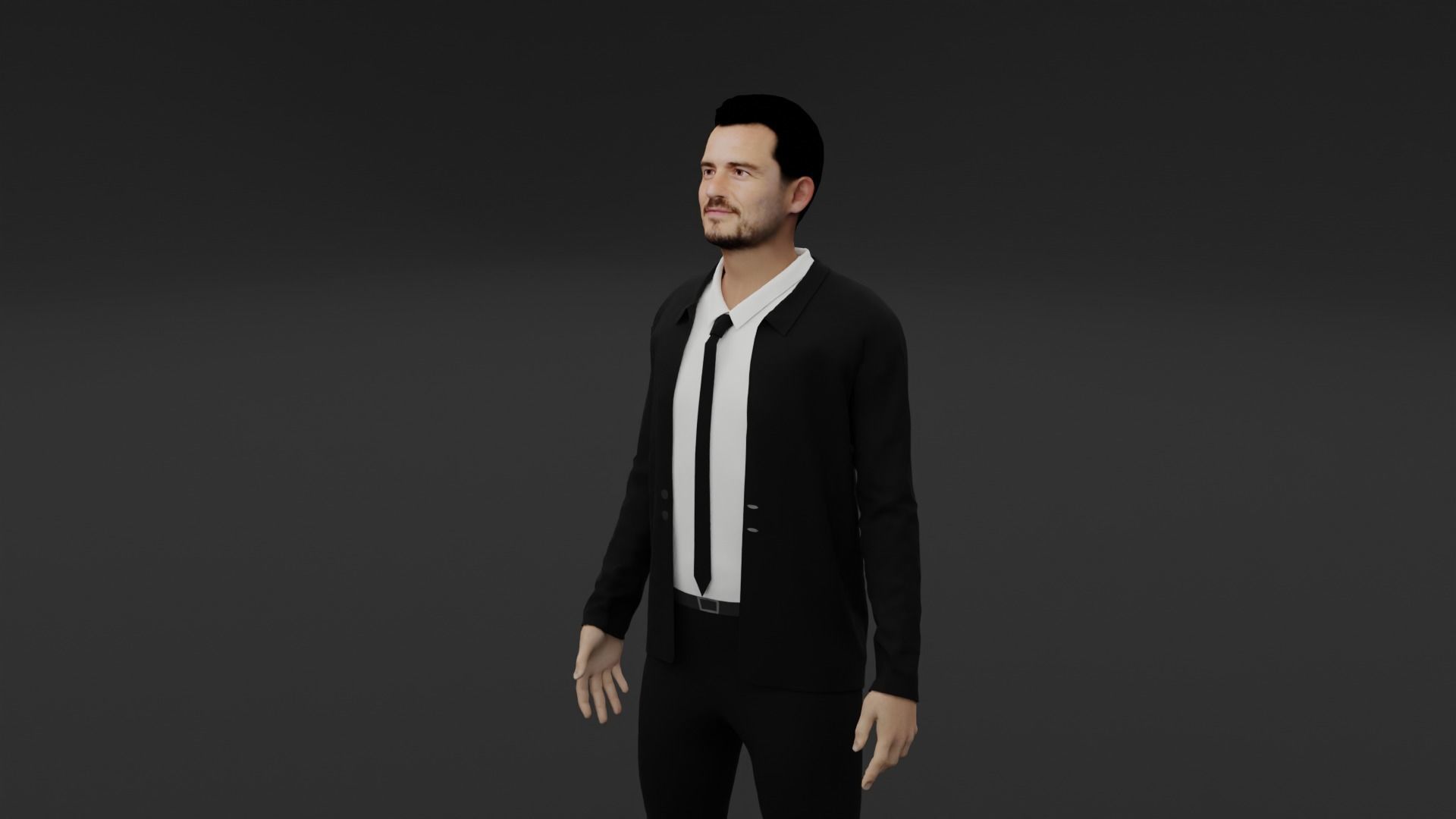 Orlando Bloom Low-poly 3D model_6
