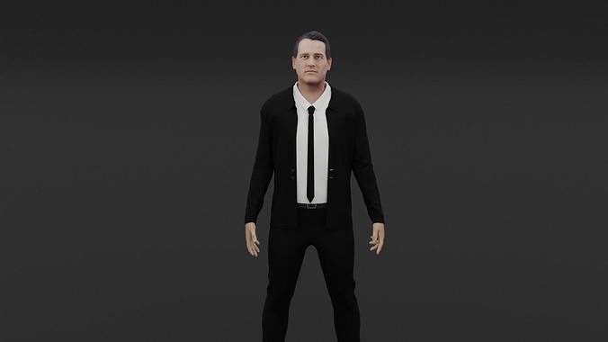 Paul Newman Low-poly 3D model