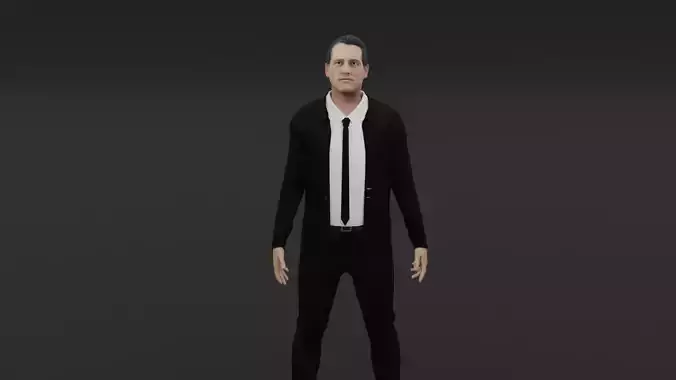 Paul Newman Low-poly 3D model