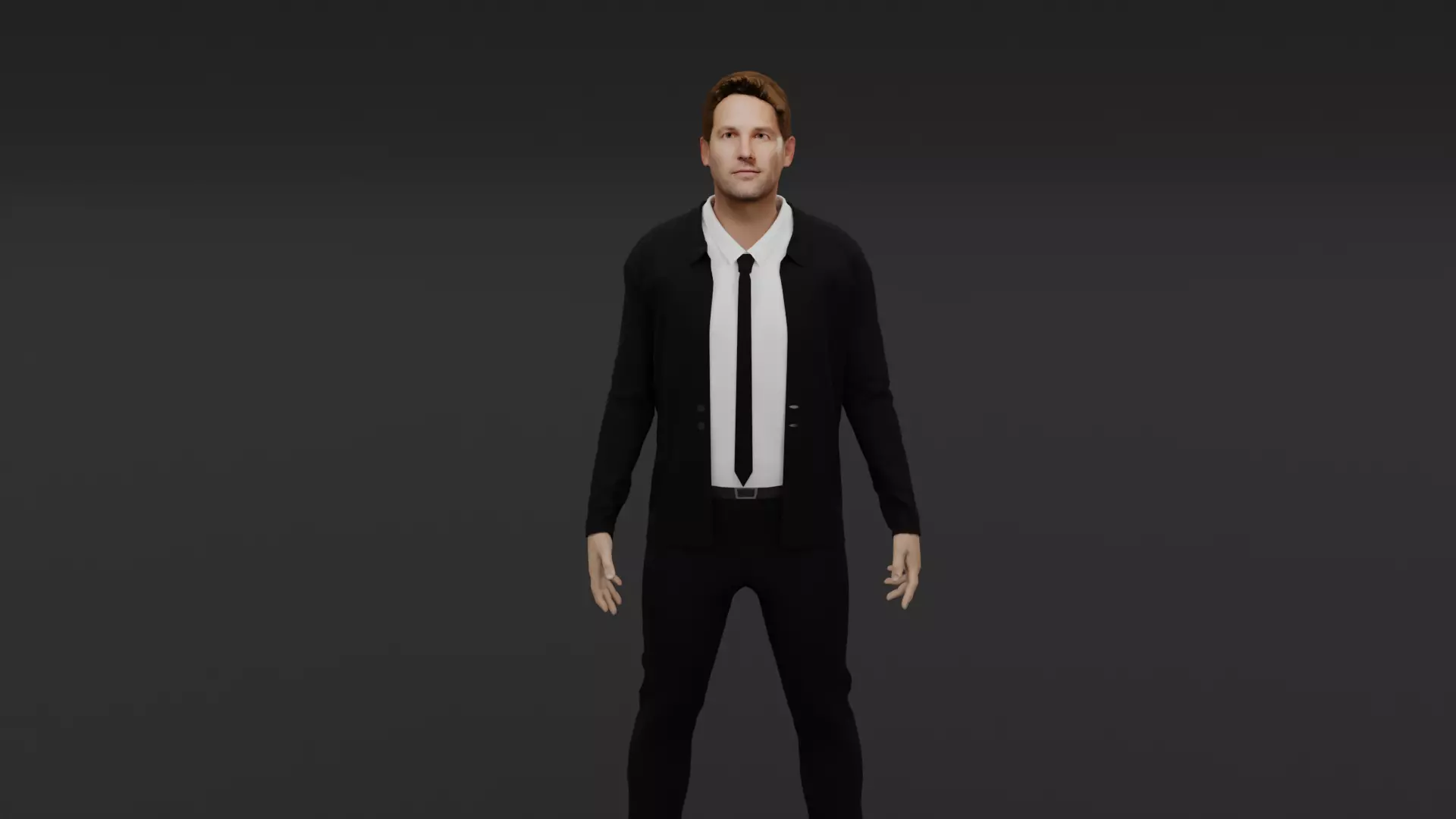 Paul Rudd Low-poly 3D model_0