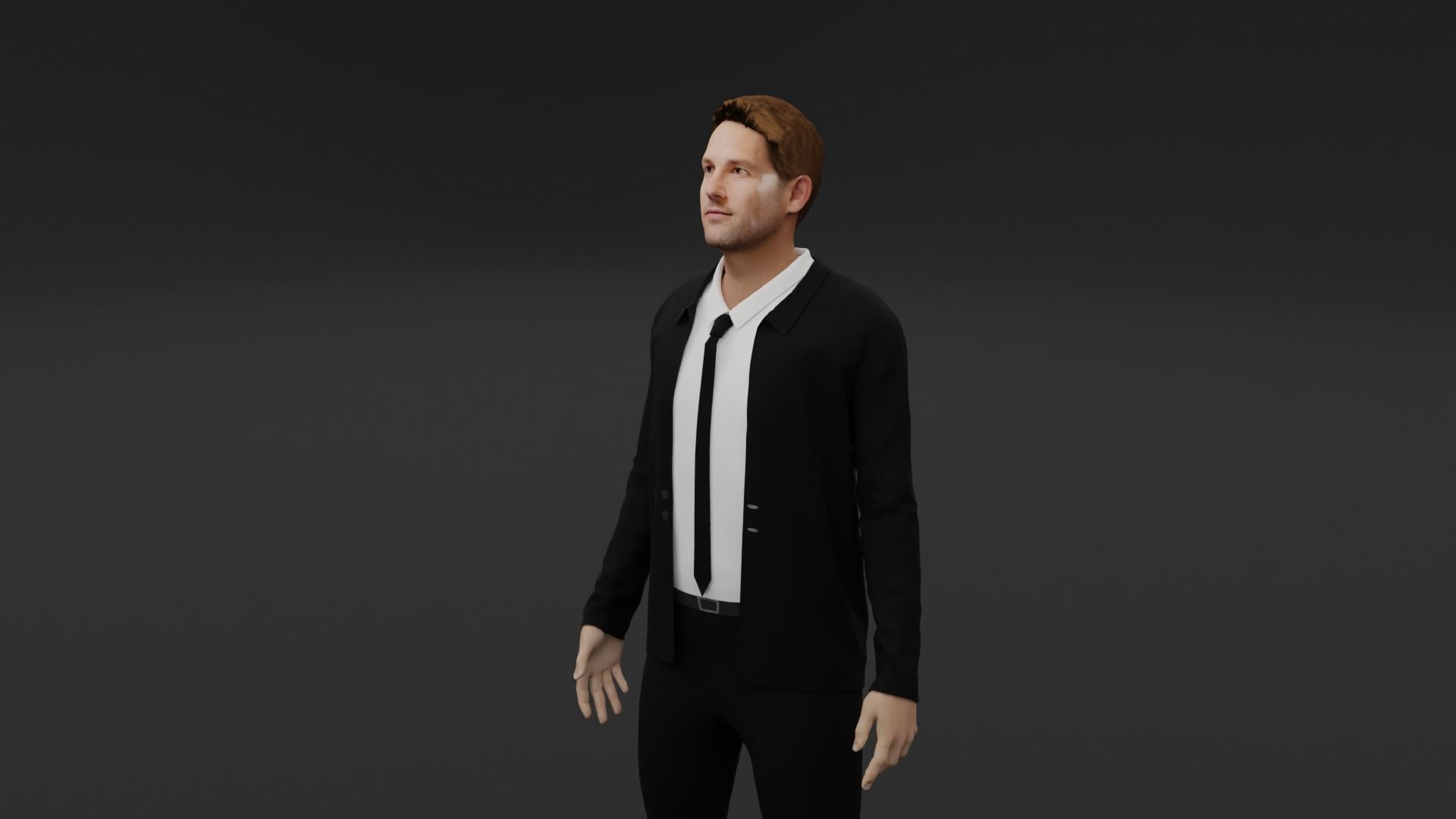 Paul Rudd Low-poly 3D model_6