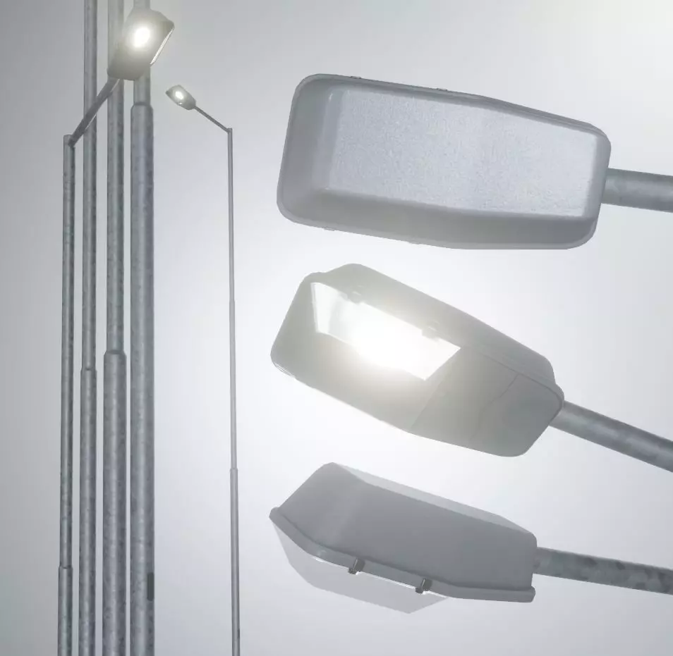 Street Light 5 Galvanized F1 M1 K0 A2 8000mm Low-poly 3D model_0