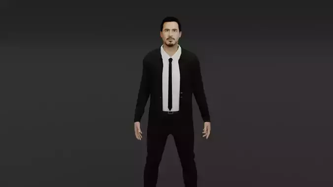 Robert Downey Jr Low-poly 3D model