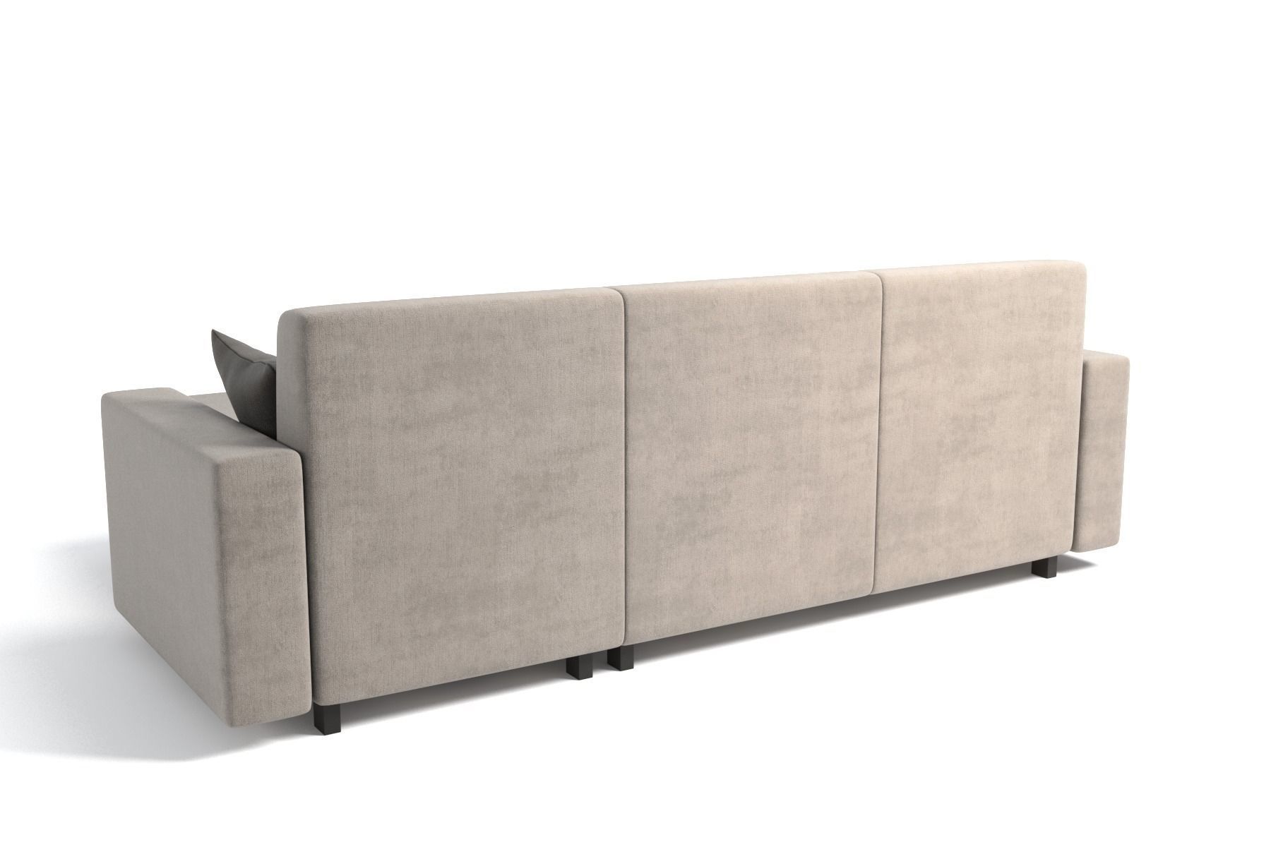 Corner Sofa With Pillows Three Seats 3D model_7