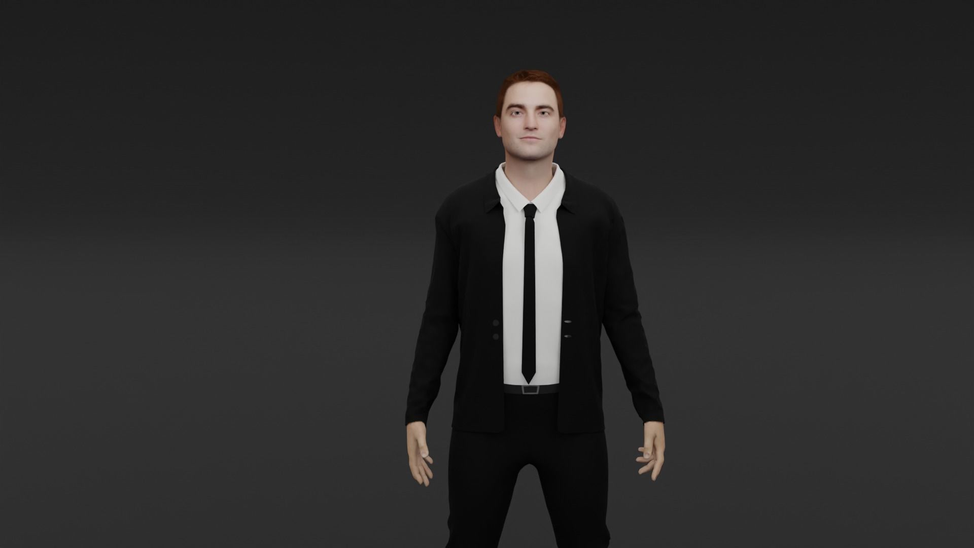 Robert Pattinson Low-poly 3D model_5