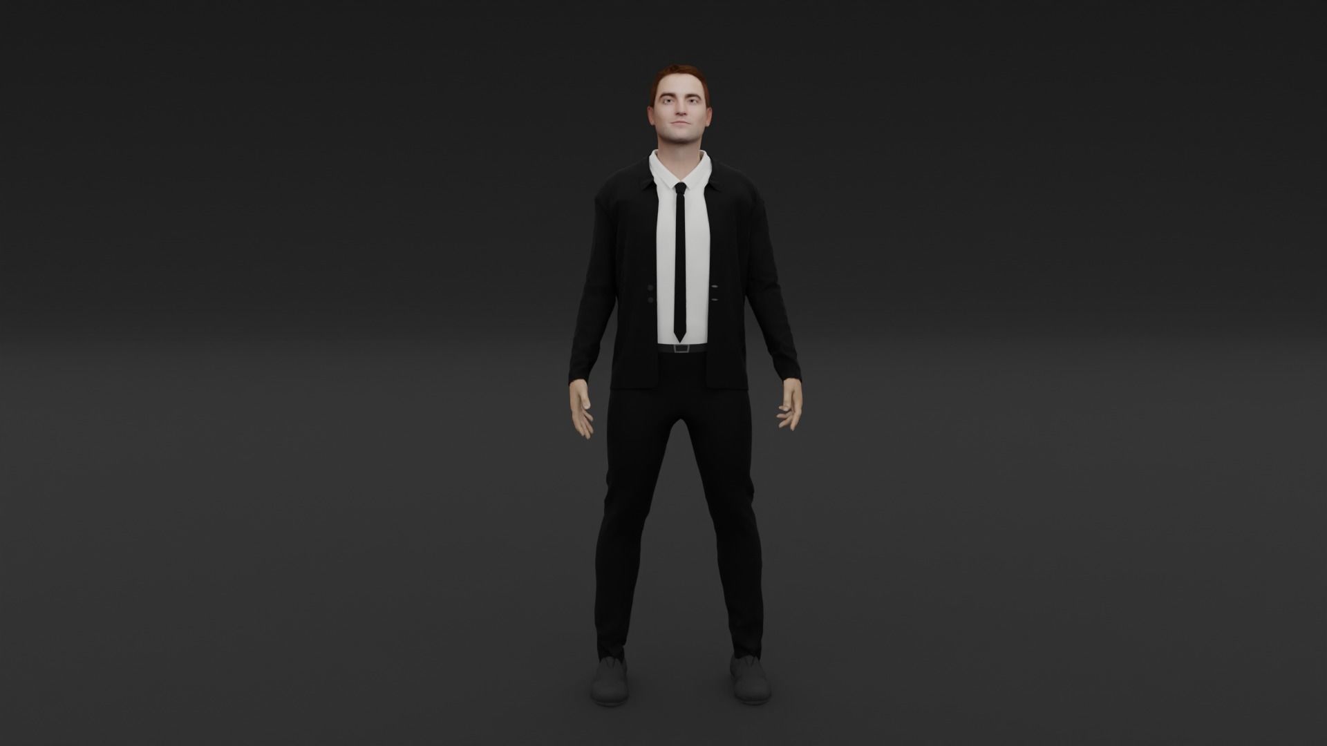 Robert Pattinson Low-poly 3D model_2