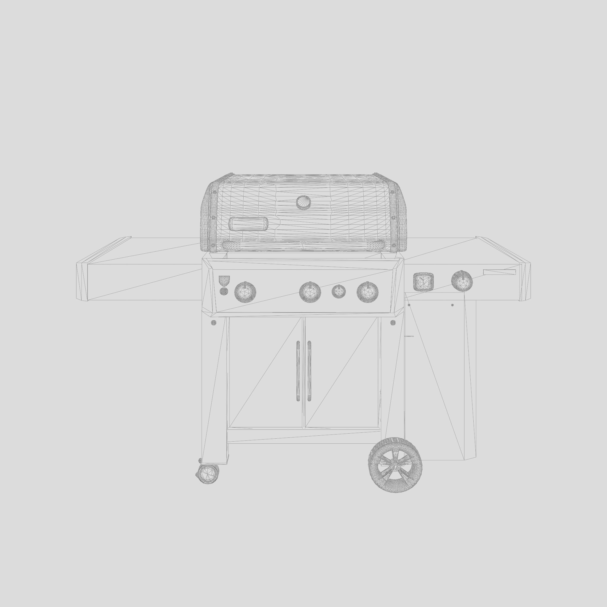 Genesis II Barbecue and Grill 3D Model Low-poly 3D model_7