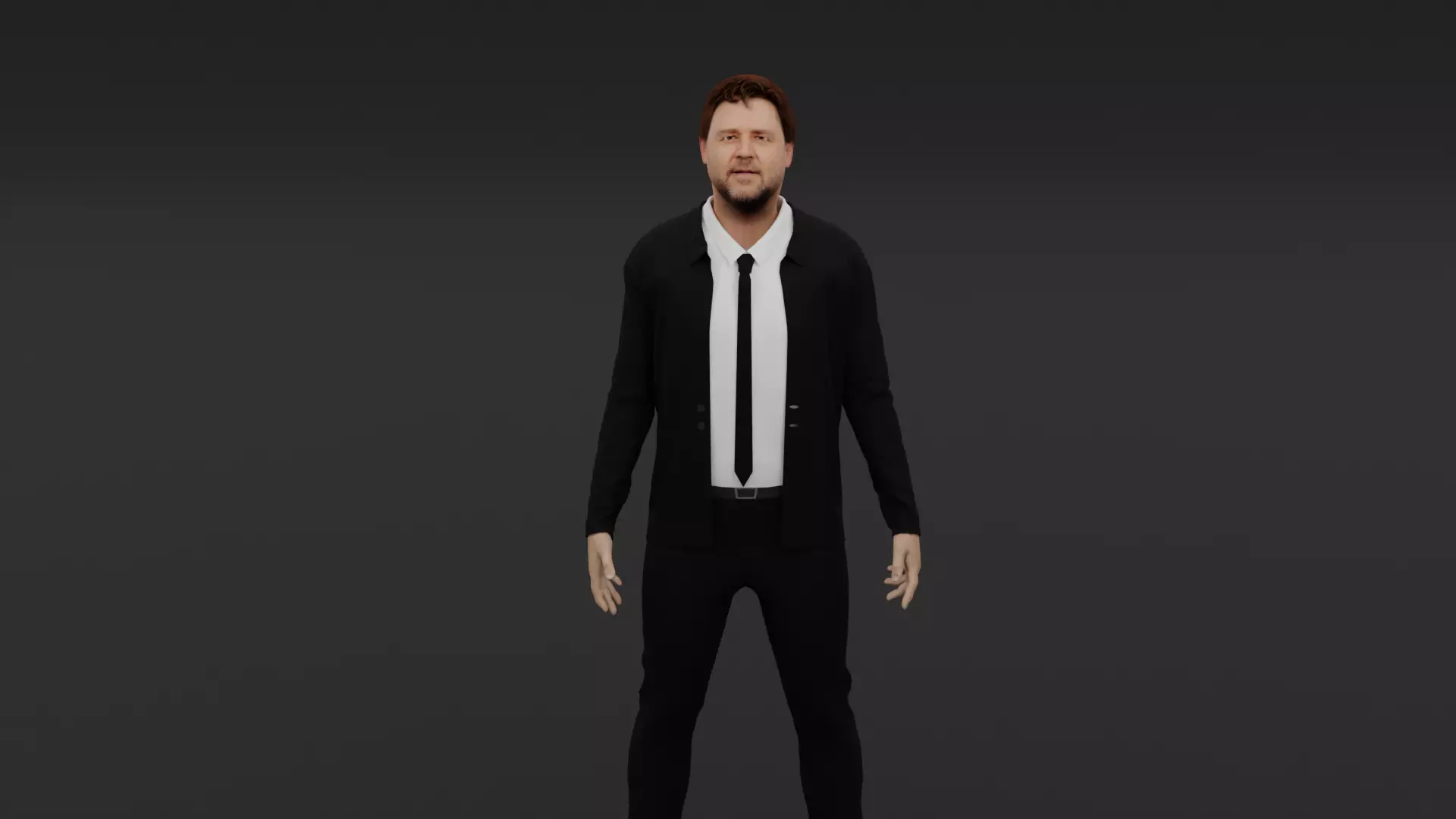 Russell Crowe Low-poly 3D model_0