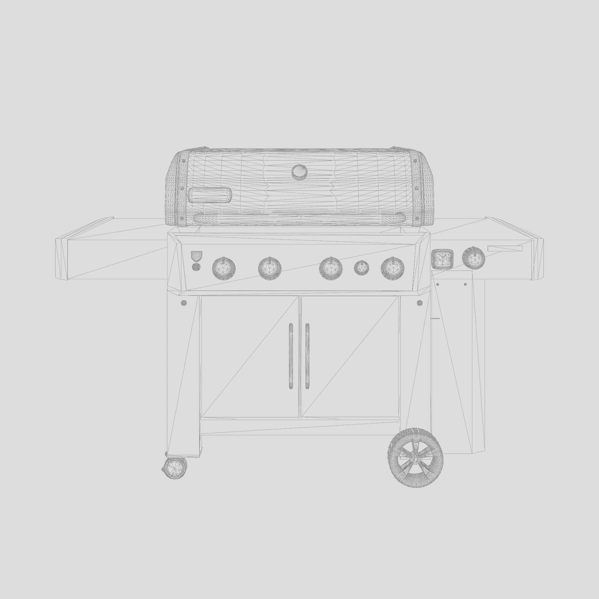 Genesis II Barbecue and Grill 3D Model Low-poly 3D model_7