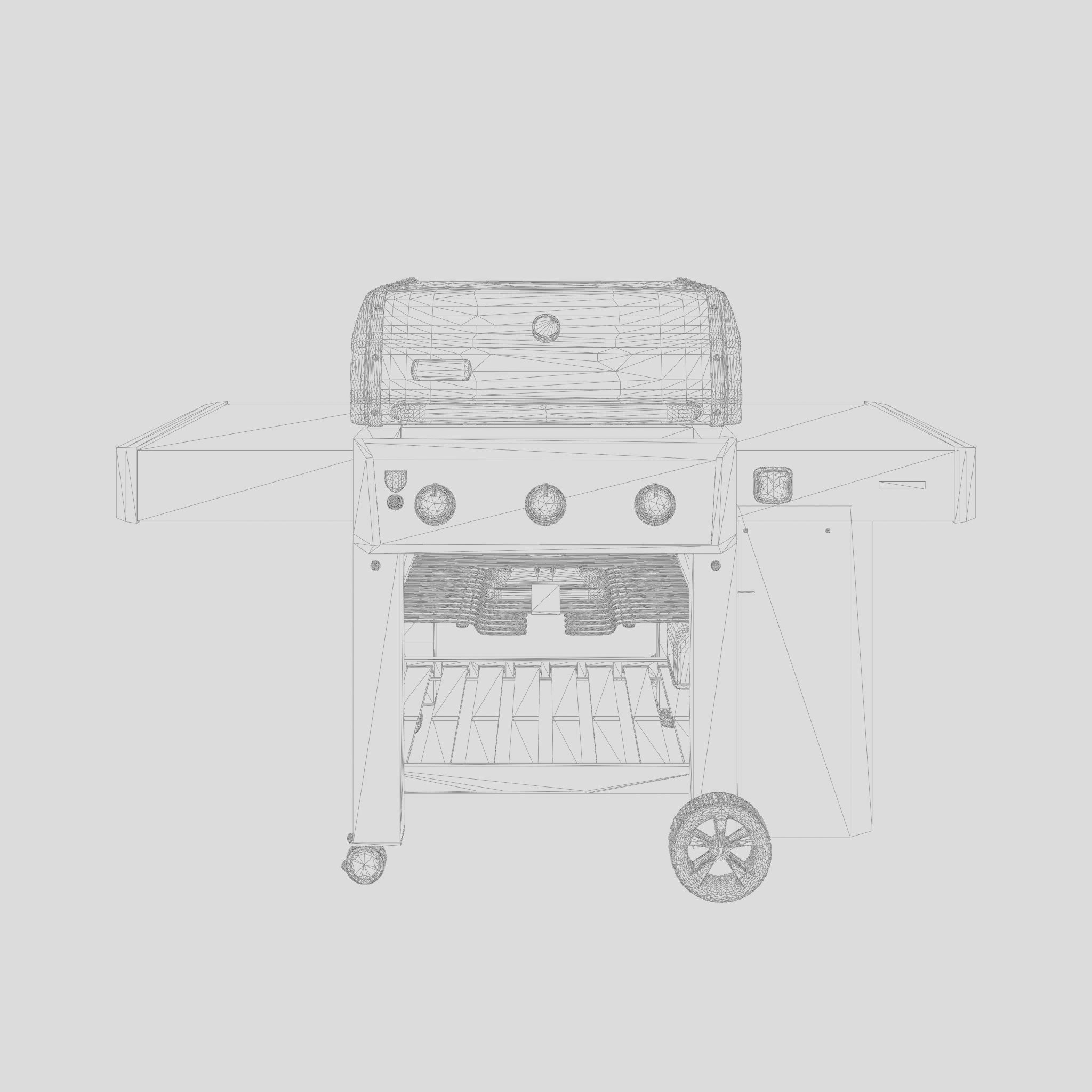 Genesis II Barbecue and Grill 3D Model Low-poly 3D model_7