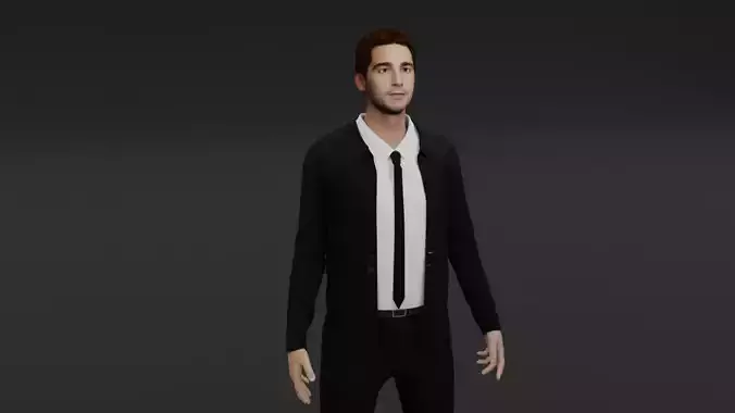 Shia LaBeouf Low-poly 3D model