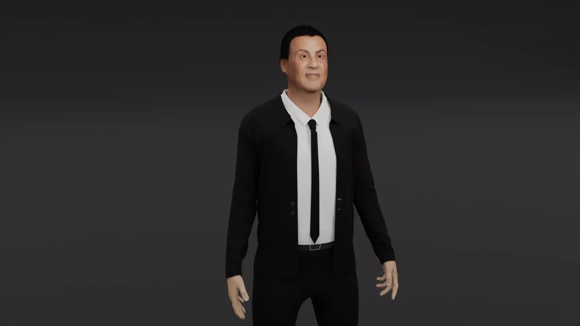 Sylvester Stallone Low-poly 3D model_0