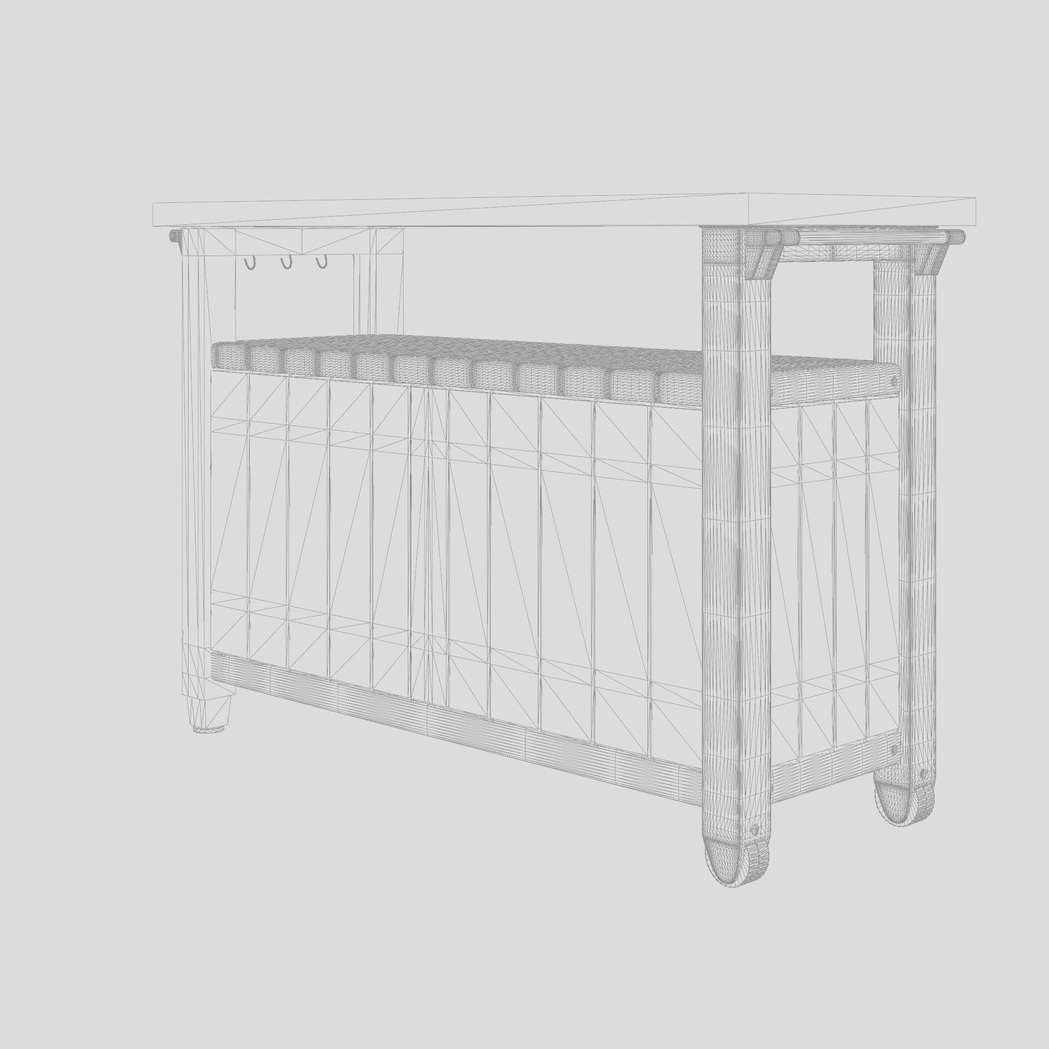 Grillbord Unity Barbecue and Grill 3D Model Low-poly 3D model_7