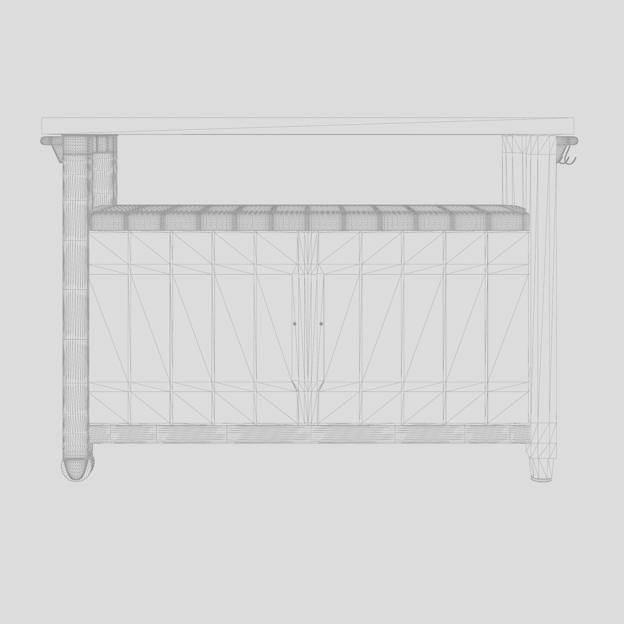 Grillbord Unity Barbecue and Grill 3D Model Low-poly 3D model_5