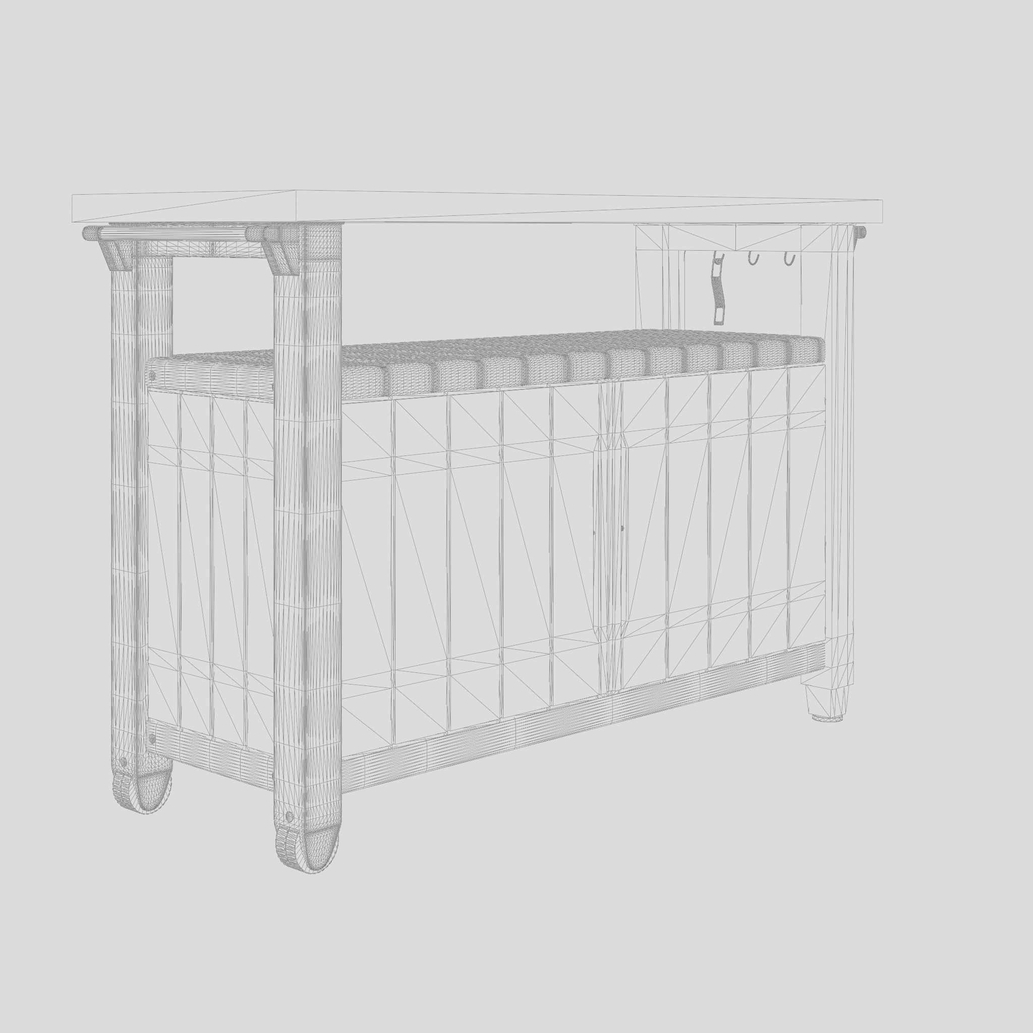 Grillbord Unity Barbecue and Grill 3D Model Low-poly 3D model_6