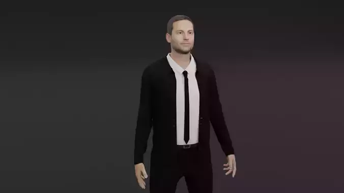 Tobey Maguire Low-poly 3D model Tobey Maguire Low-poly 3D model