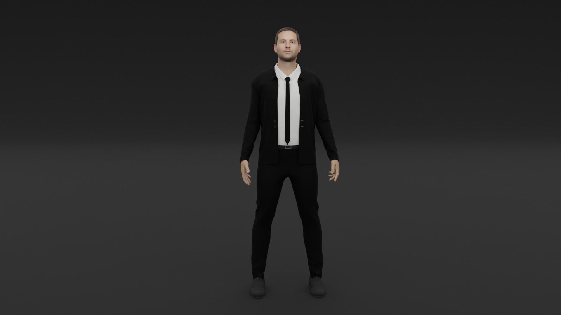 Tobey Maguire Low-poly 3D model_2
