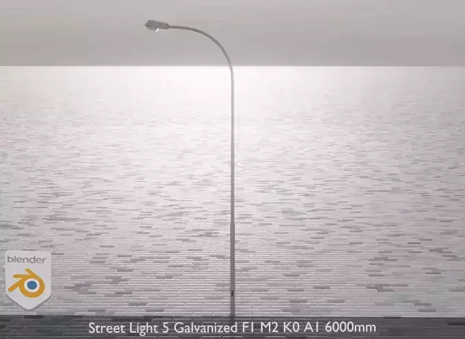 Street Light 5 Galvanized F1 M2 K0 A1 6000mm 