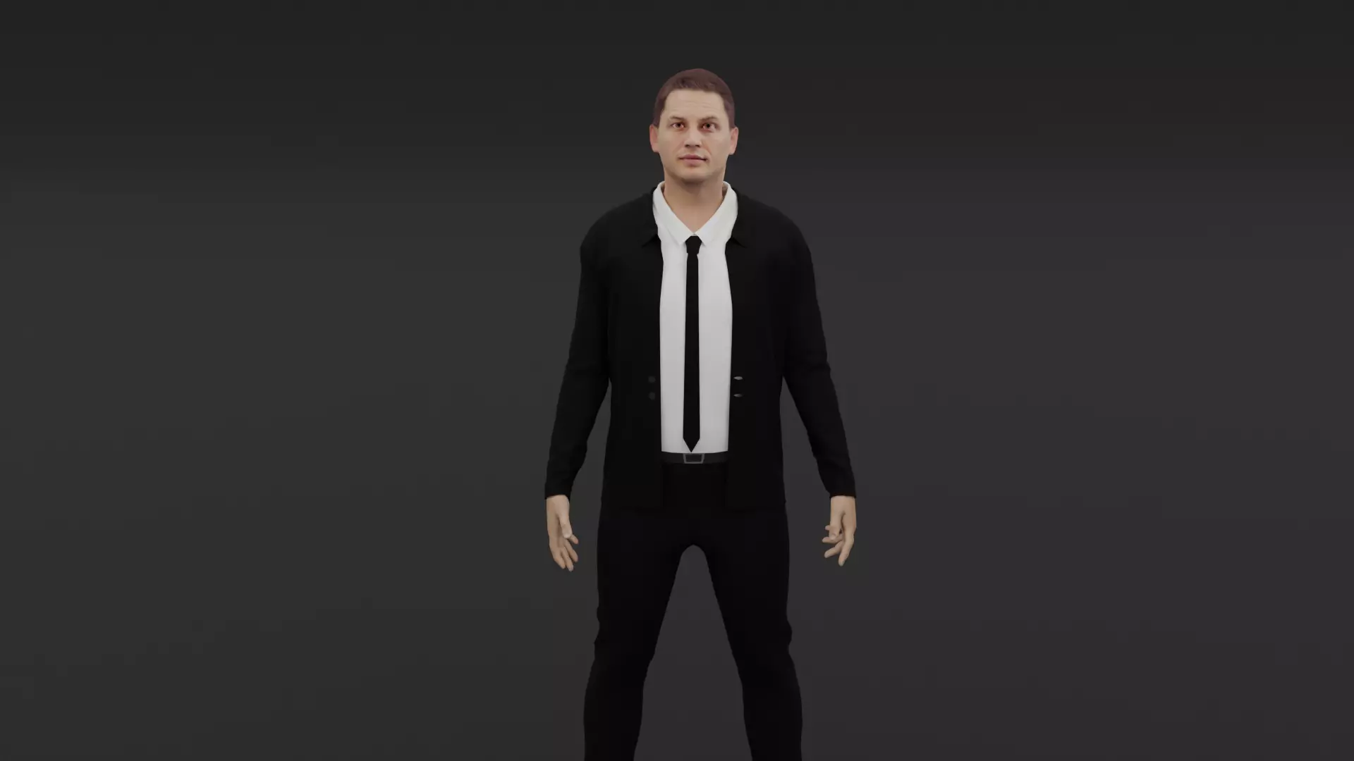 Tom Hardy Low-poly 3D model_0