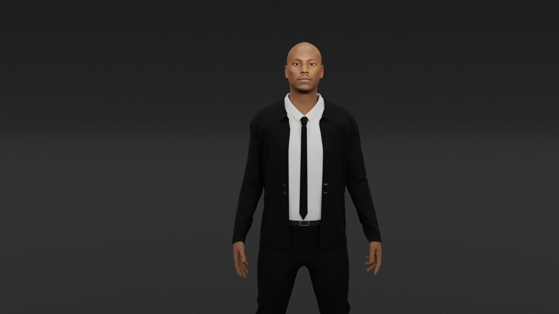 Tyrese Gibson Low-poly 3D model_5