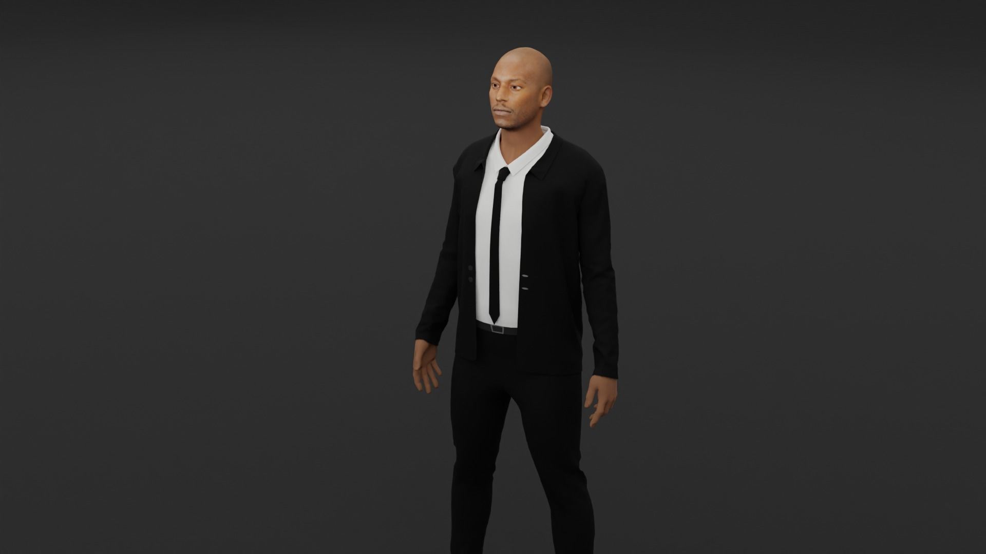 Tyrese Gibson Low-poly 3D model_4