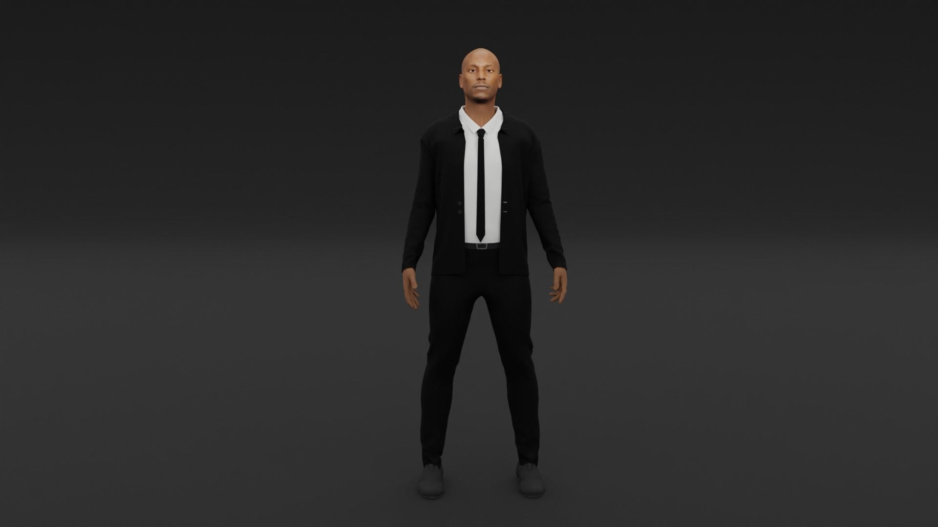 Tyrese Gibson Low-poly 3D model_2