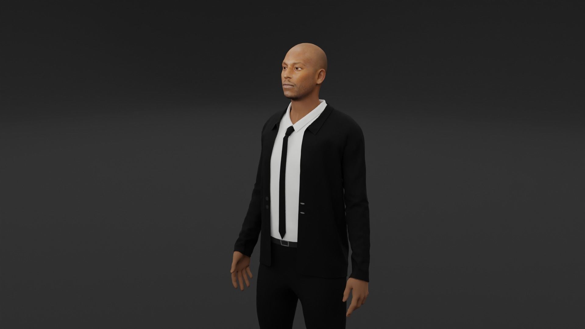 Tyrese Gibson Low-poly 3D model_6